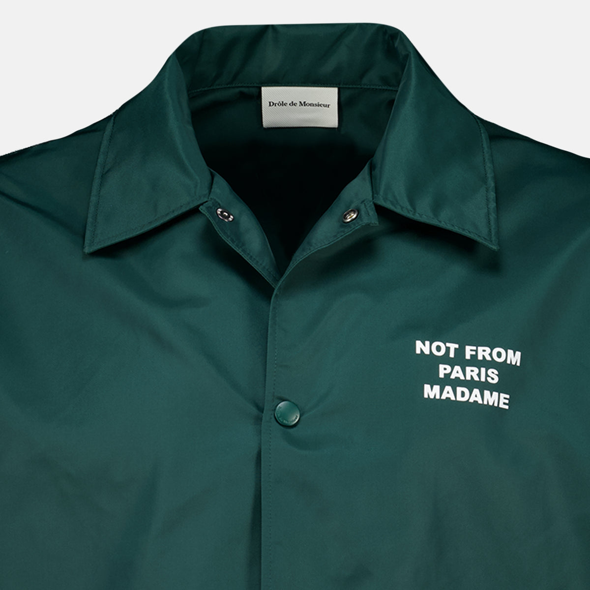 Vestes グリーン スローガン ジャケット Drole De Monsieur Vert Homme