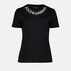 T-shirts F8T00Z FUGK4 n0000 black Dolce & Gabbana Black Femme