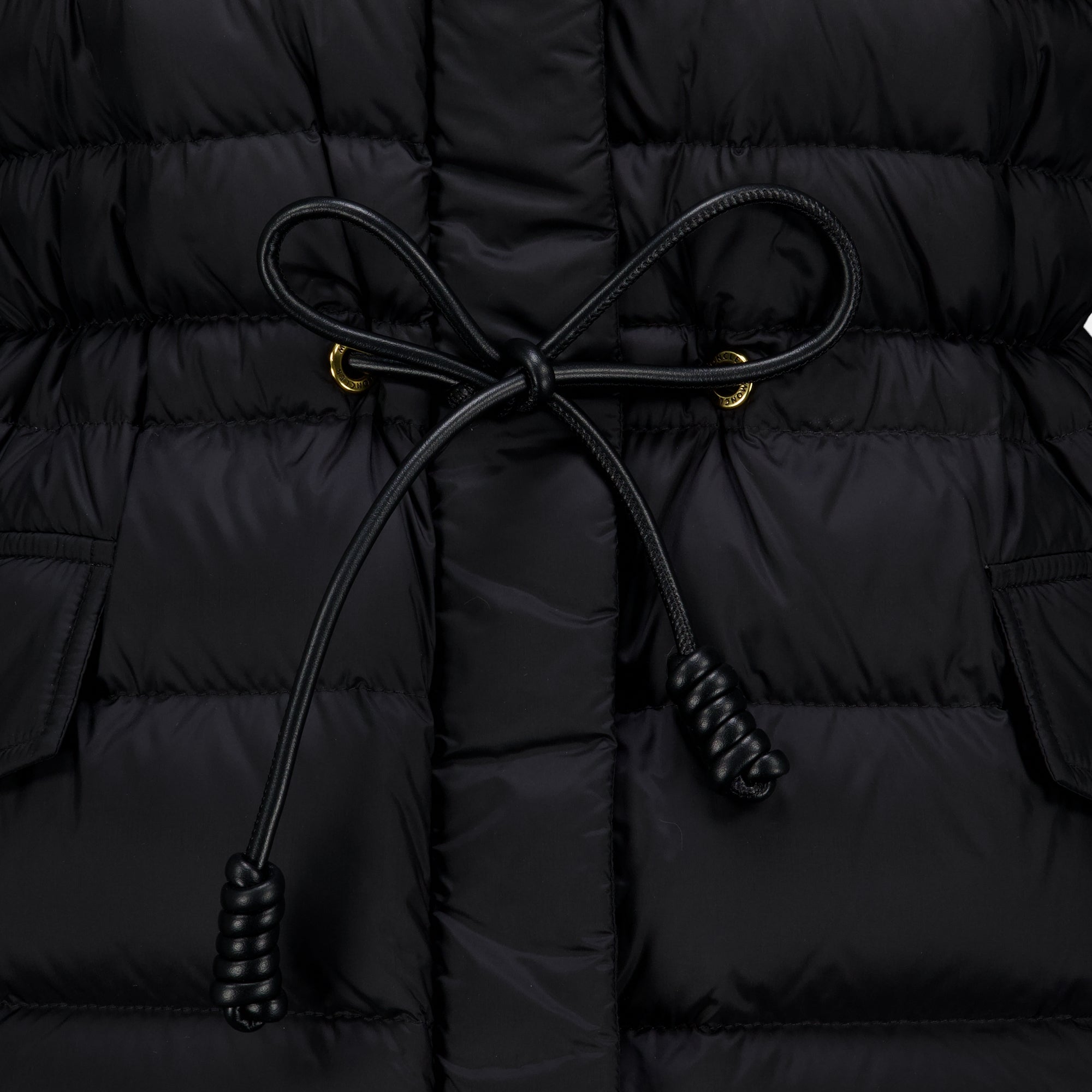 Manteaux Chaqueta de plumas negra a rayas Moncler Noir Femme