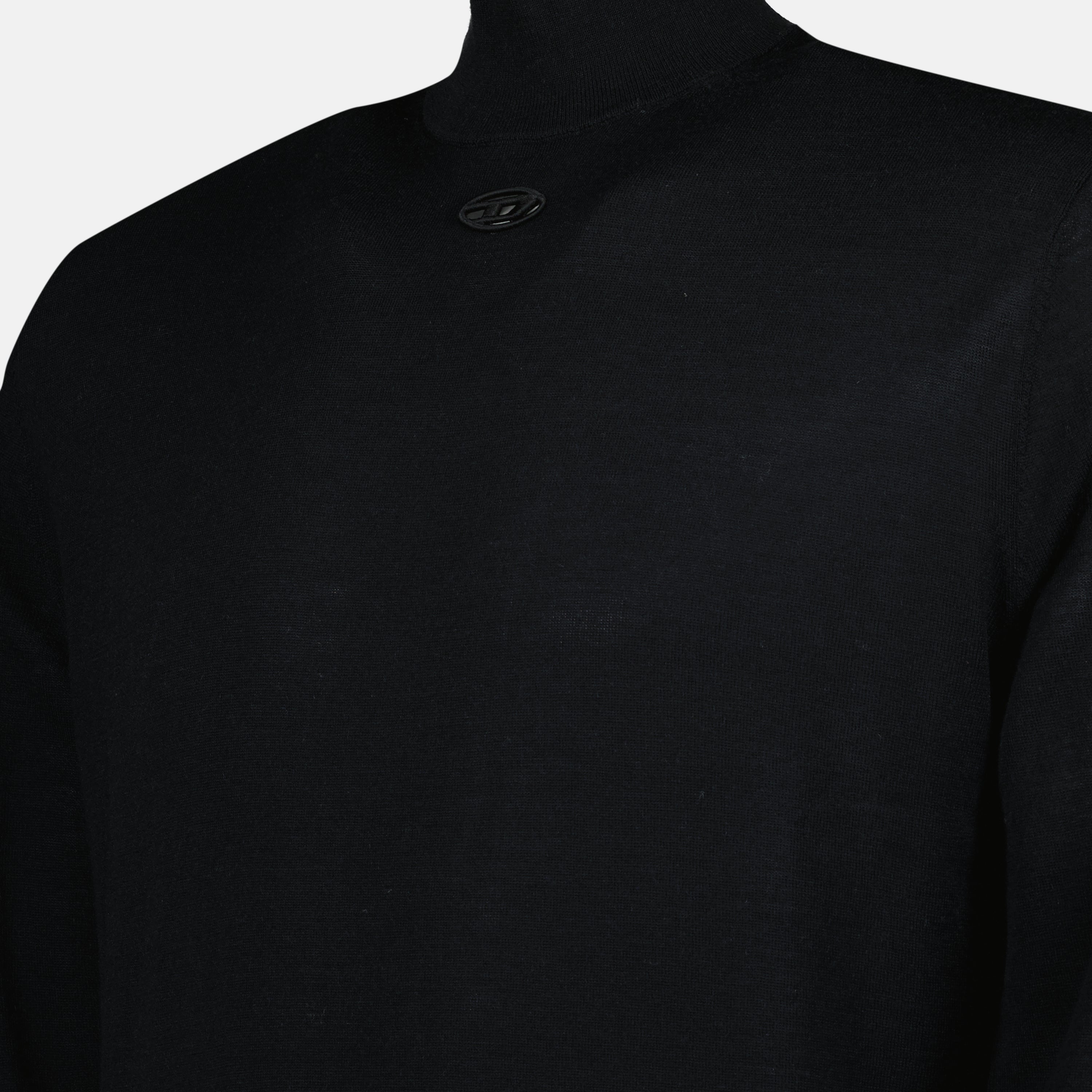 Maille Pull à col roulé en laine Diesel Noir Homme
