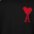 Maille Pull Ami de coeur Ami PARIS Noir Unisexe
