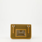 Sacs bandoulière Petite sacoche en Re-Nylon et cuir Prada Vert Homme