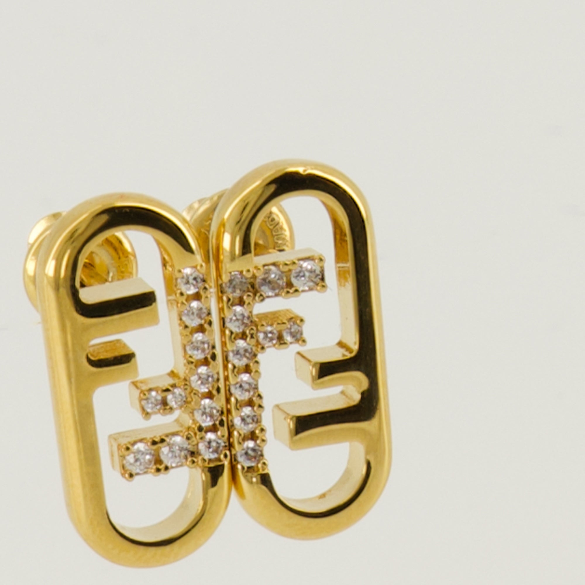 Image de l'article Boucles d'oreilles O'Lock doré de la marque Fendi pour Femme - Saison Automne-Hiver 2025 - Vue détaillée_2