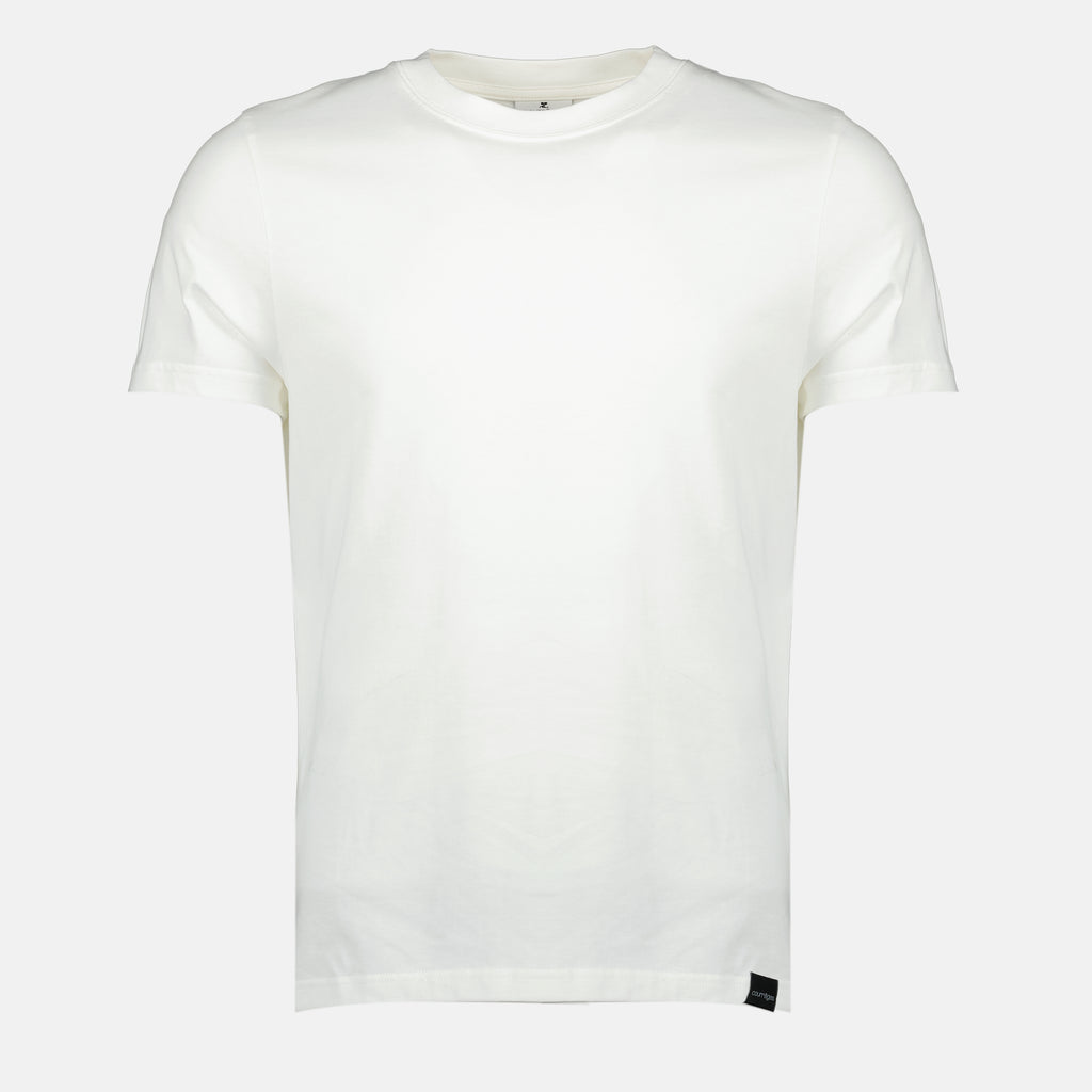 Image of the item White cotton T-shirt by Courrèges for Men - Spring-Summer 2026 - Front View