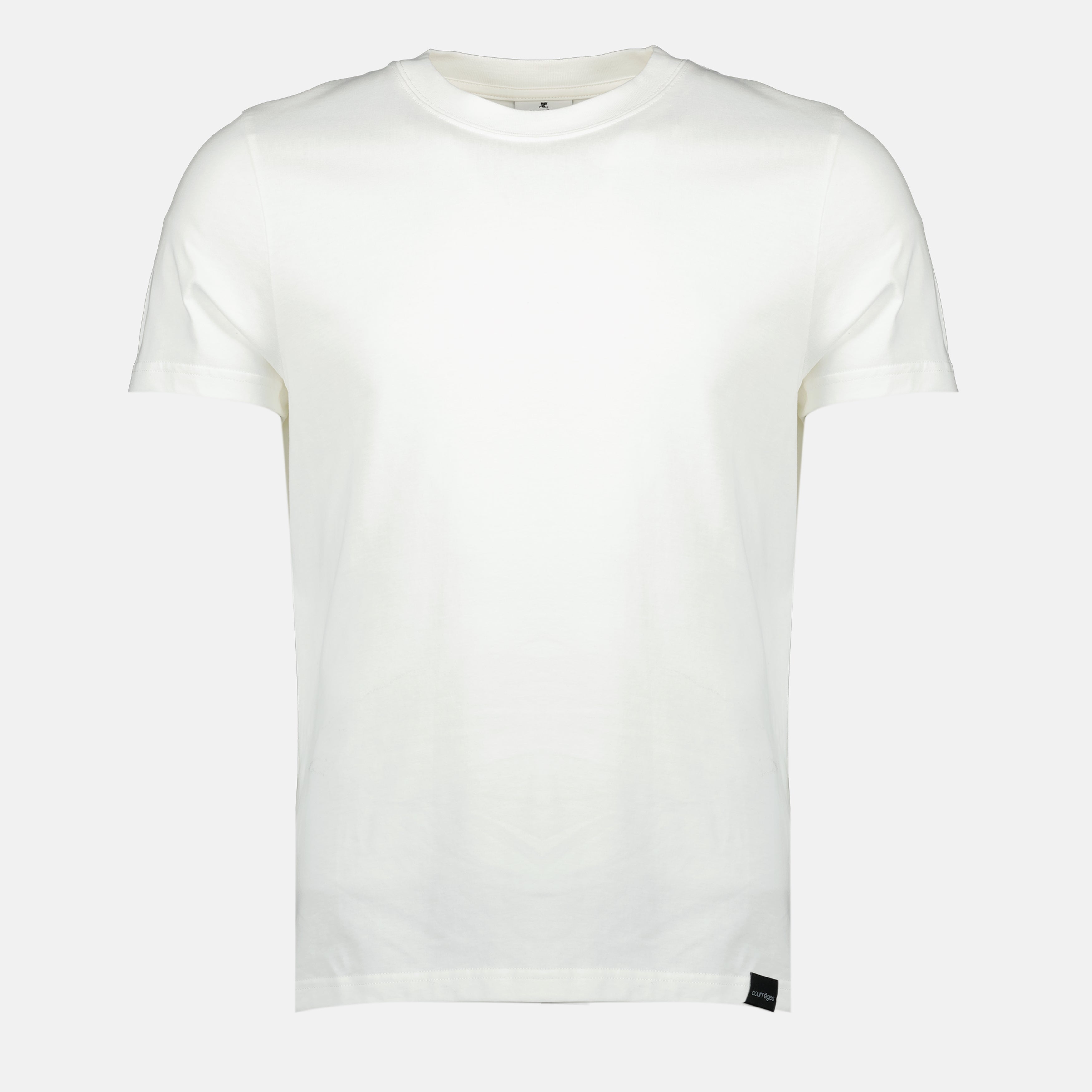Image of the item White cotton T-shirt by Courrèges for Men - Spring-Summer 2026 - Front View