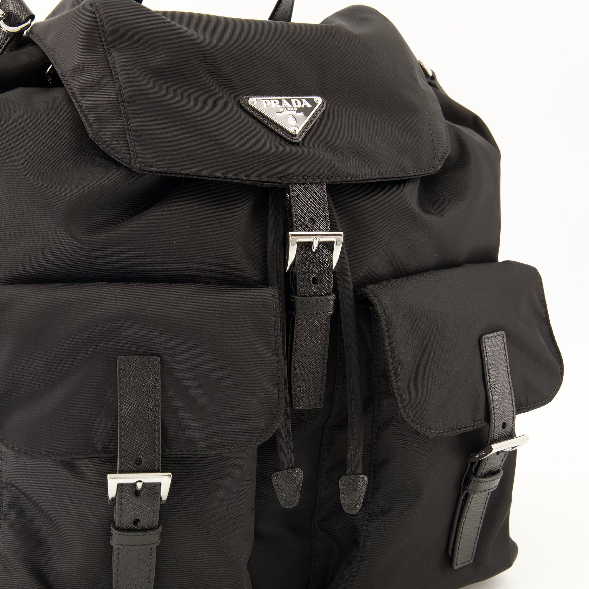 Sacs à dos Zaino Re-Nylon Nero Prada Noir Homme
