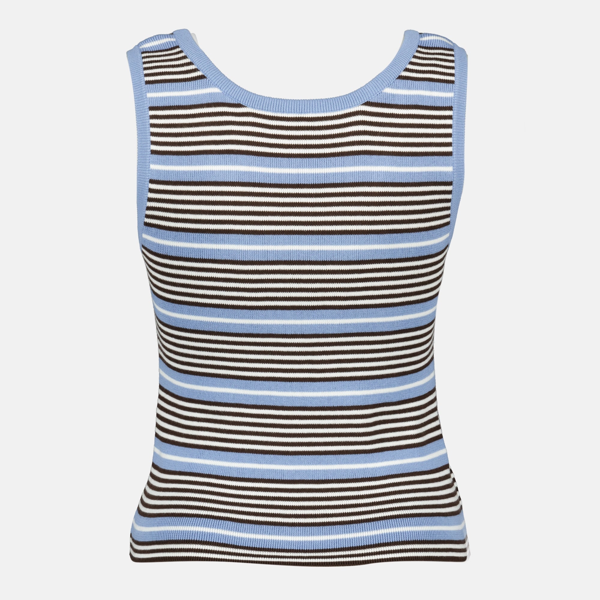 Image of the article Blue striped tank top by Prada for Women - Spring-Summer 2026 - Back view