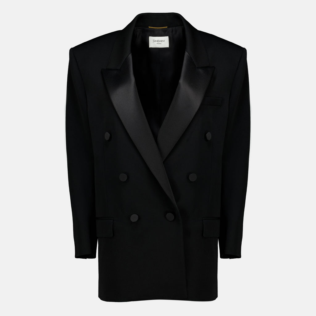 Vestes 블랙 울 블레이저 Saint Laurent Noir Femme