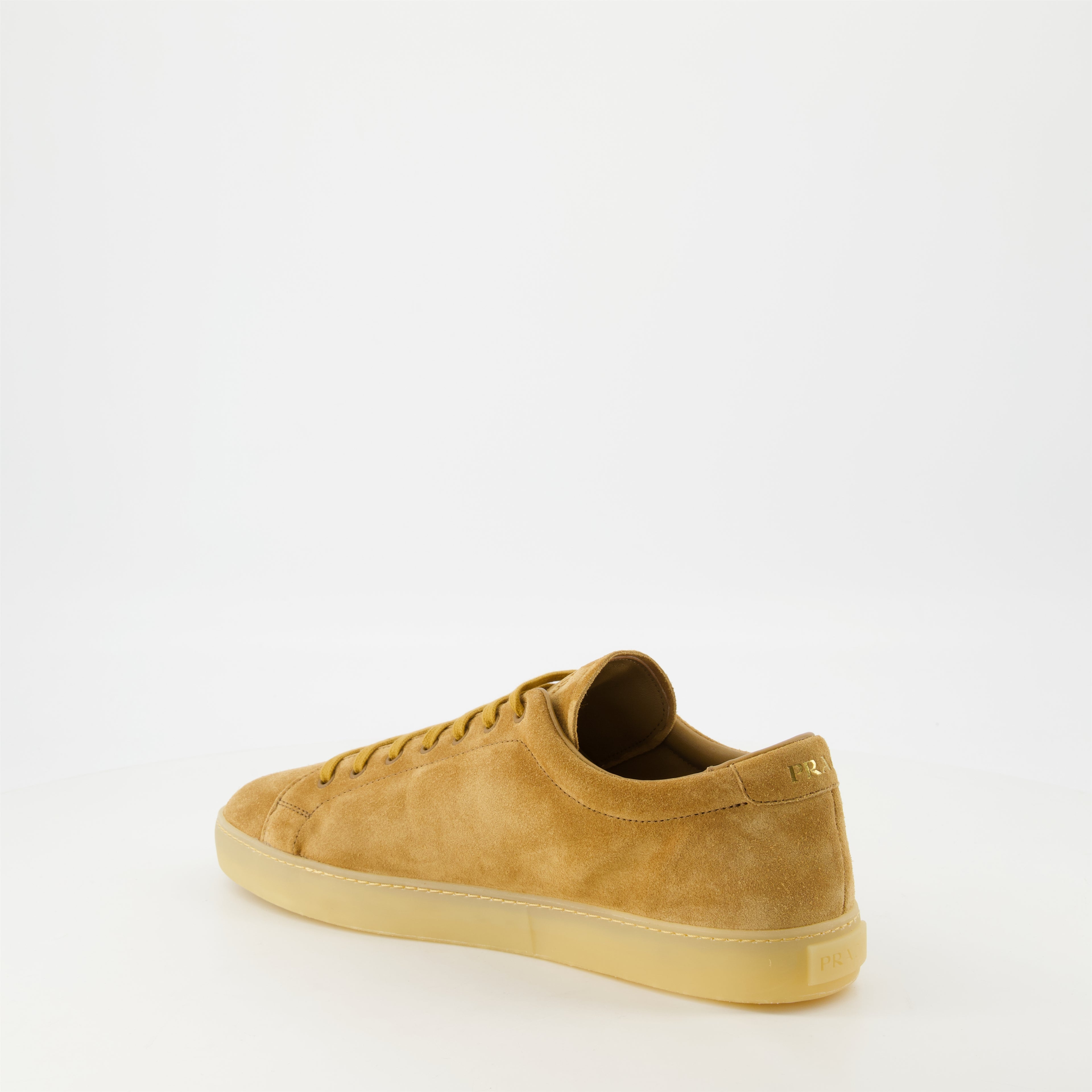 Sneakers Downtown Suede Sneakers Prada Brown Homme