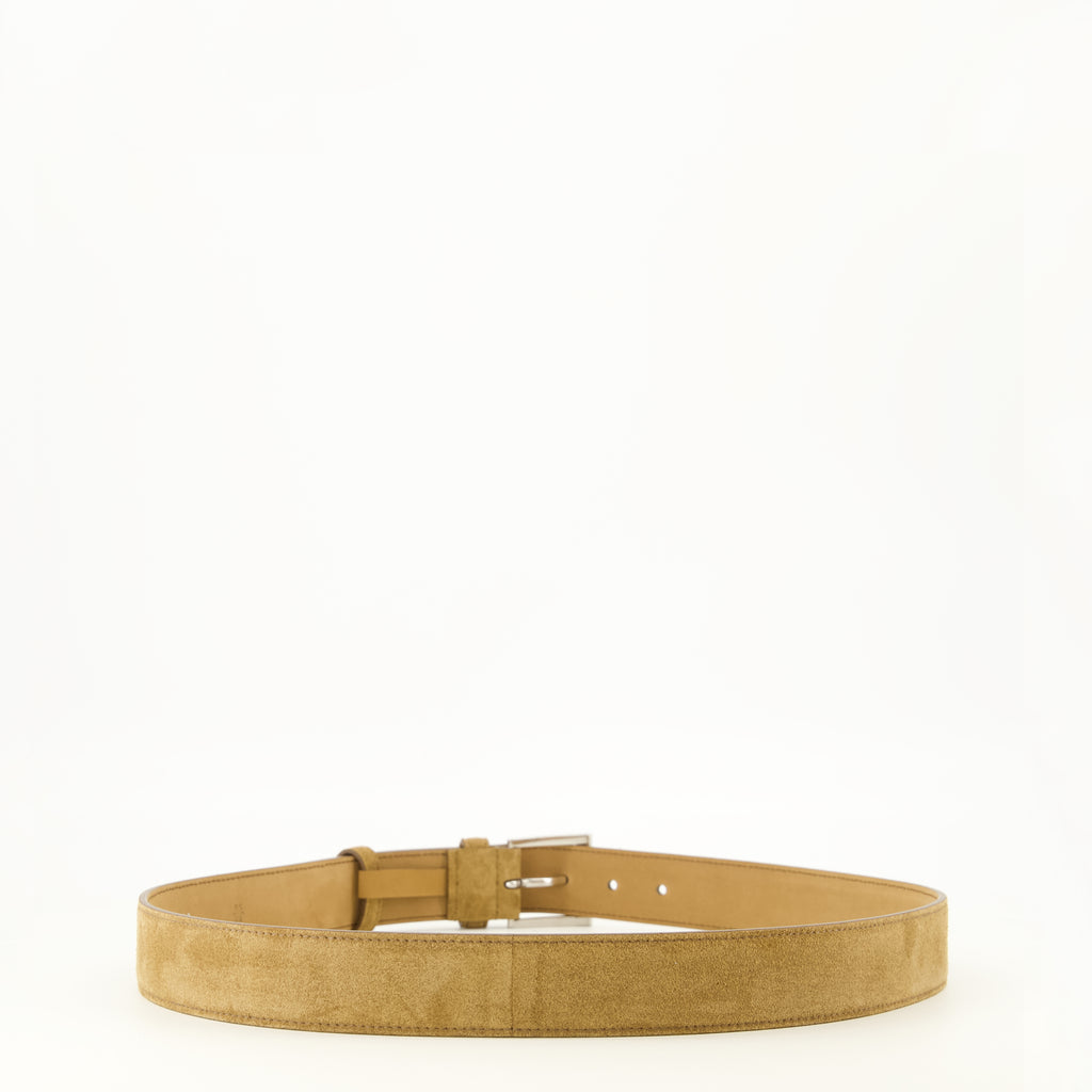 Ceintures Beiger Wildledergürtel Prada Beige Homme