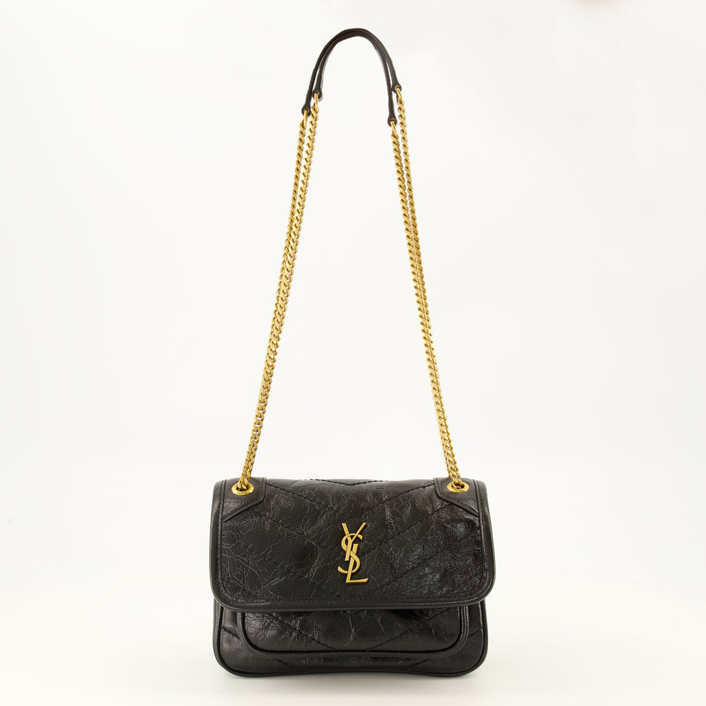 Sacs à main et épaule Niki mini schwarze Lederhandtasche Saint Laurent Noir Femme