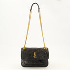 Sacs à main et épaule Niki ミニ ブラック レザー バッグ Saint Laurent Noir Femme