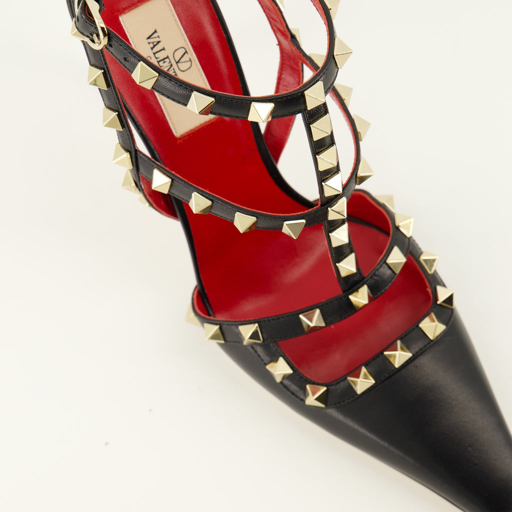 Escarpins Rockstud Décolleté Nere in Pelle Valentino Garavani Noir Femme