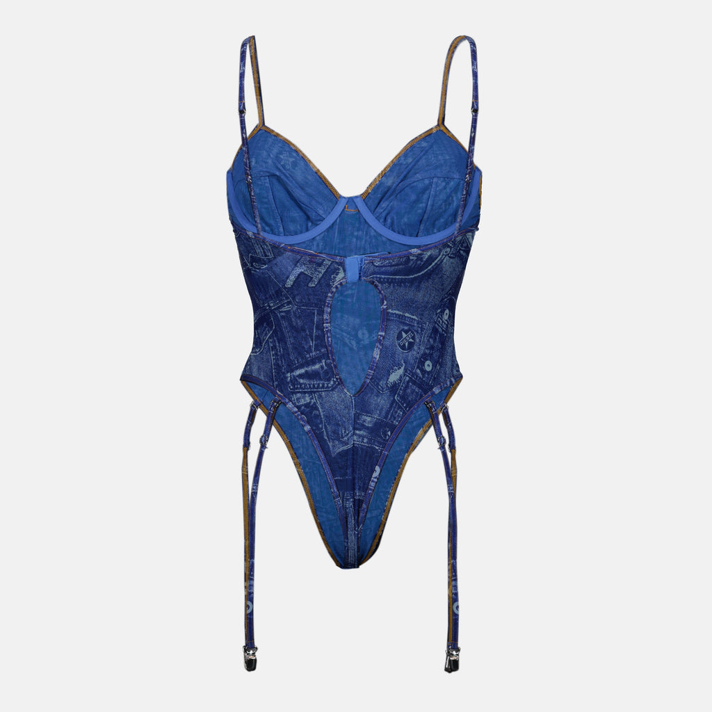 Image de l'article Body Bridget-DNM bleu jean de la marque Diesel pour Femme - Saison Printemps-Été 2026 - Vue de Dos