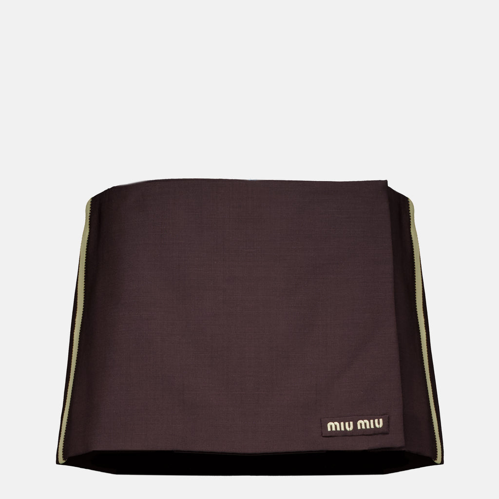 Jupes Mini jupe en mohair kid marron Miu Miu Marron Femme
