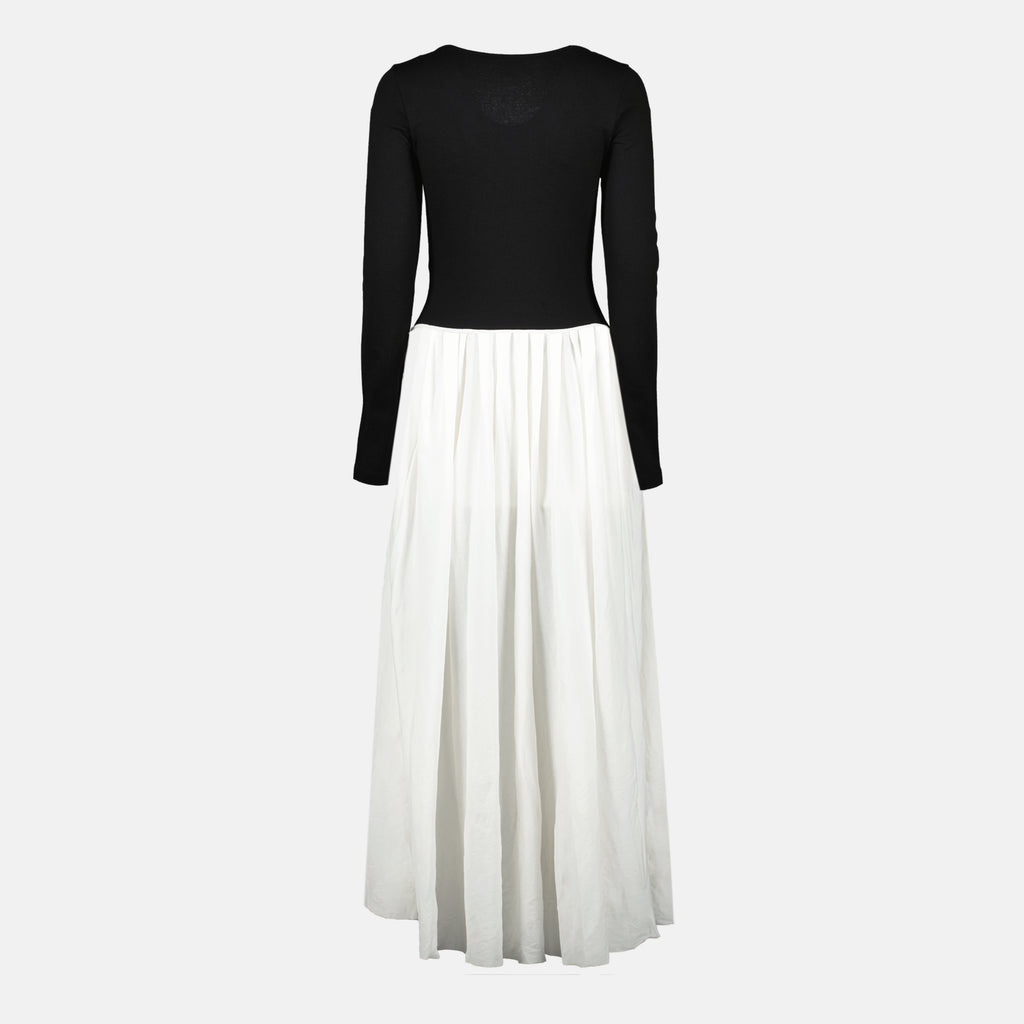 Bild des Khaite Carlotta schwarz-weißen Kleides für Frauen - Frühling-Sommer 2026 - Rückansicht