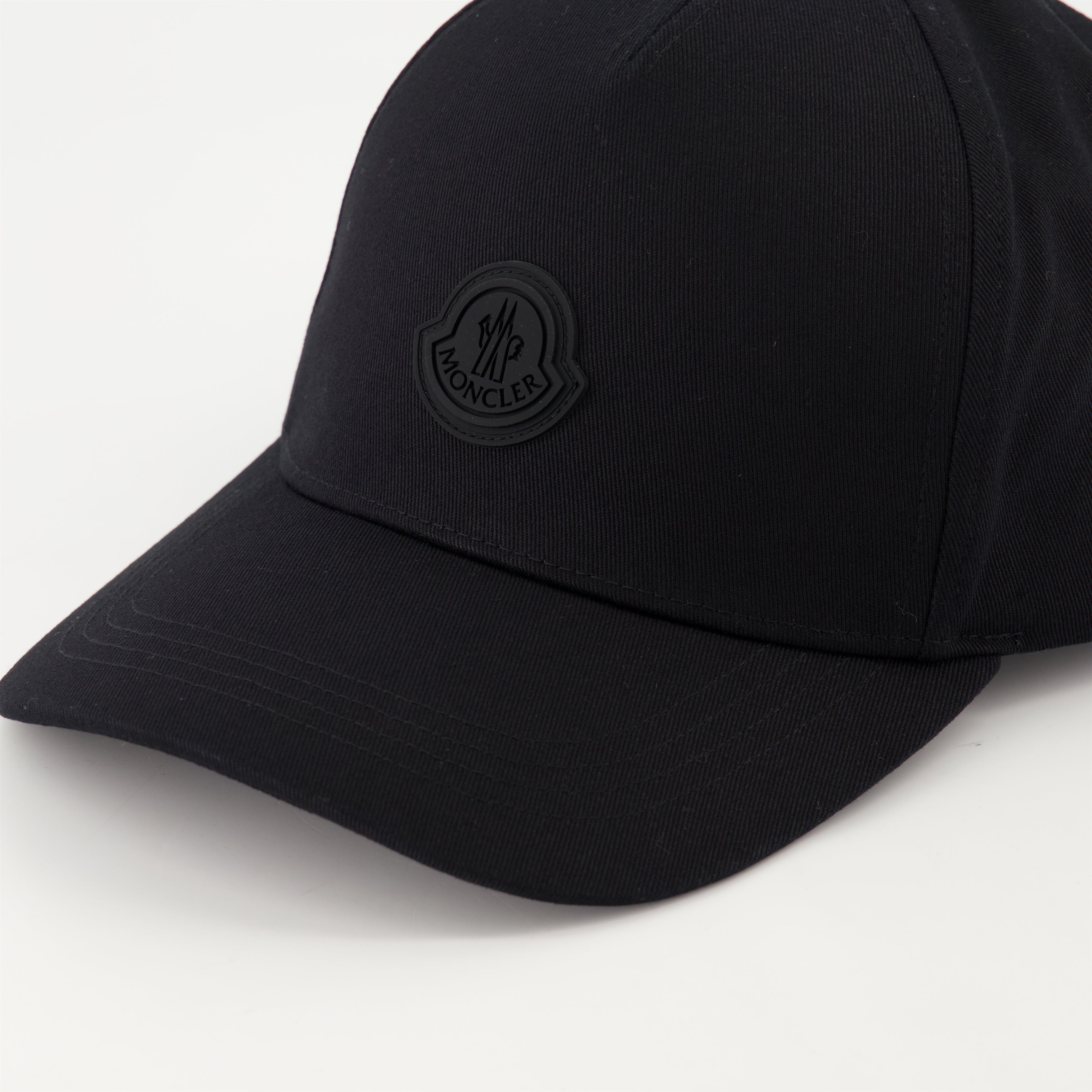 Hats, caps and beanies Logo Cap Moncler Black Homme