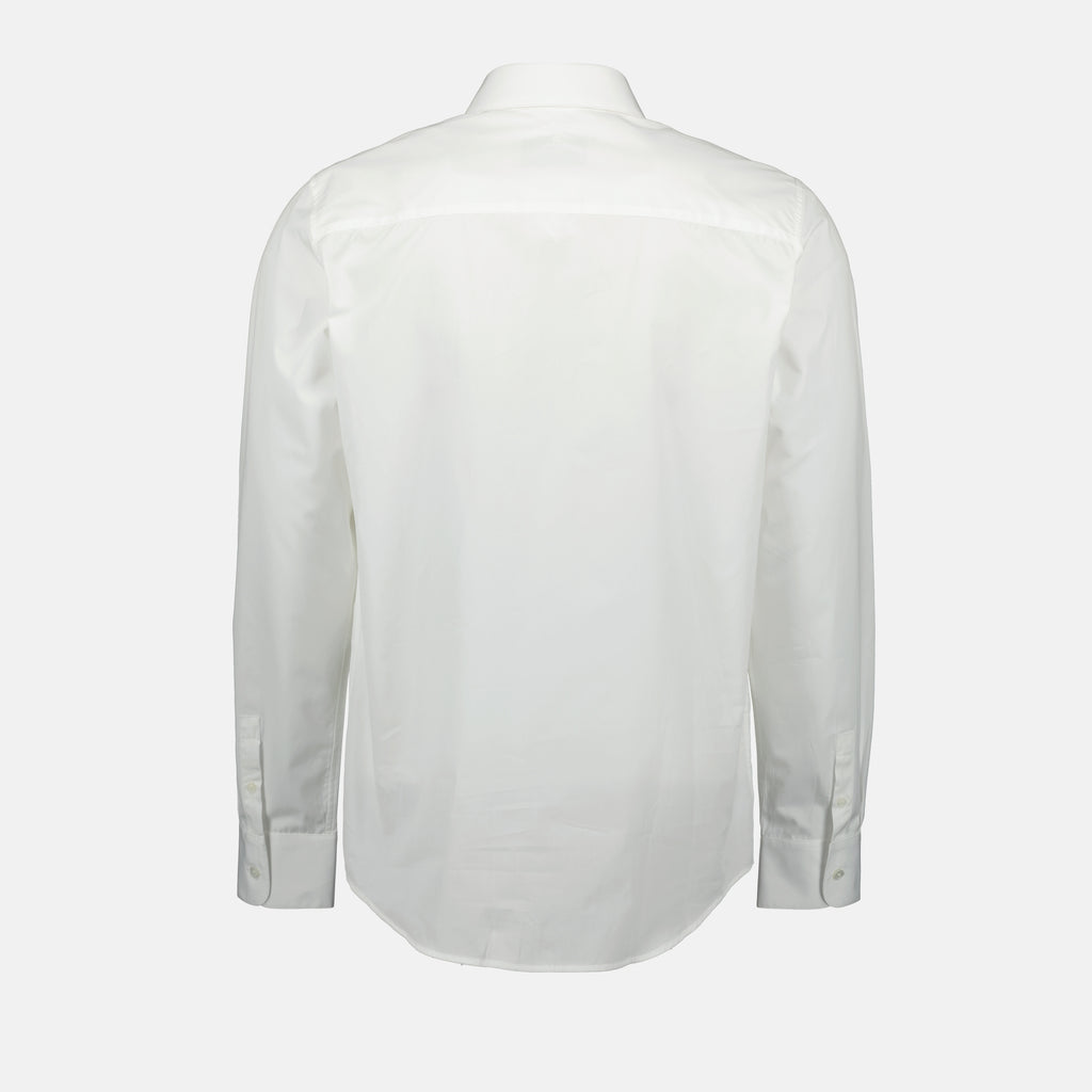 Image of the white Ami heart shirt from the brand Ami PARIS for Men - Autumn-Winter Season 2025 - Detailed View 2
