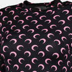 Imagen del top de jersey moon negro y rosa de la marca Marine Serre para Mujer - Temporada Otoño-Invierno 2025 - Vista Detallada_2