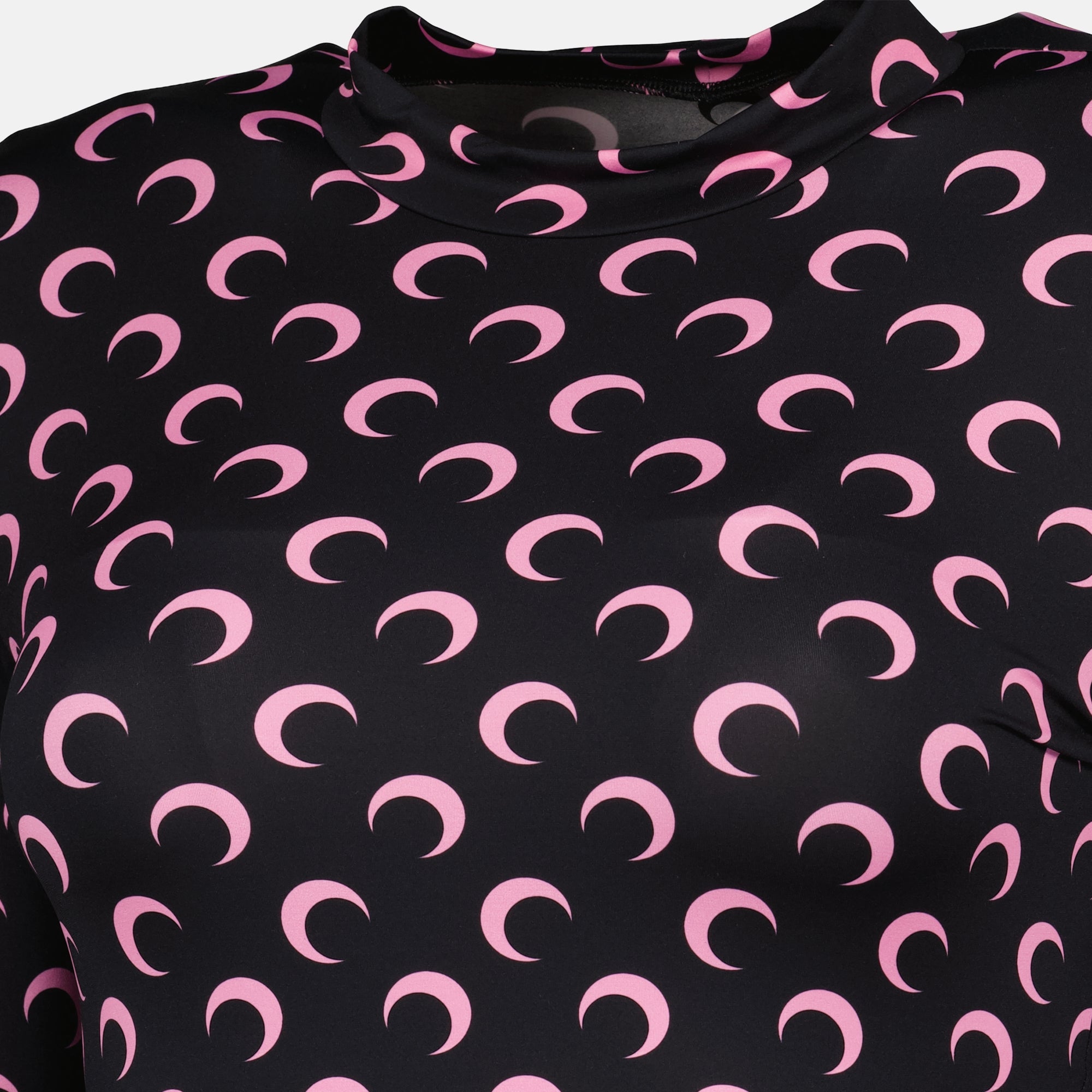Imagen del top de jersey moon negro y rosa de la marca Marine Serre para Mujer - Temporada Otoño-Invierno 2025 - Vista Detallada_2
