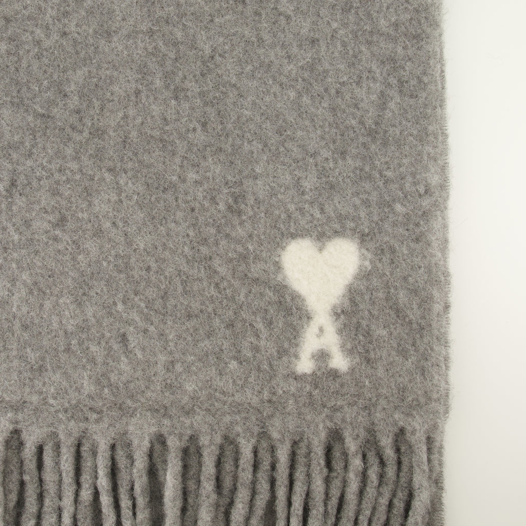 Écharpes, foulards et gants Gray Alpaca Scarf Ami PARIS Gris Unisexe