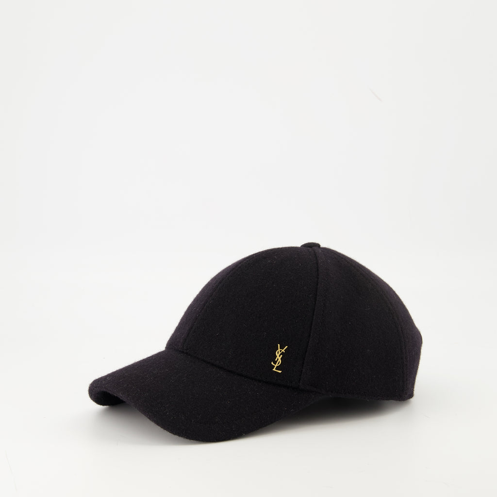 Image de l'article Casquette en velours de la marque Saint Laurent pour Unisex - Saison Automne-Hiver 2025 - Vue de Dos