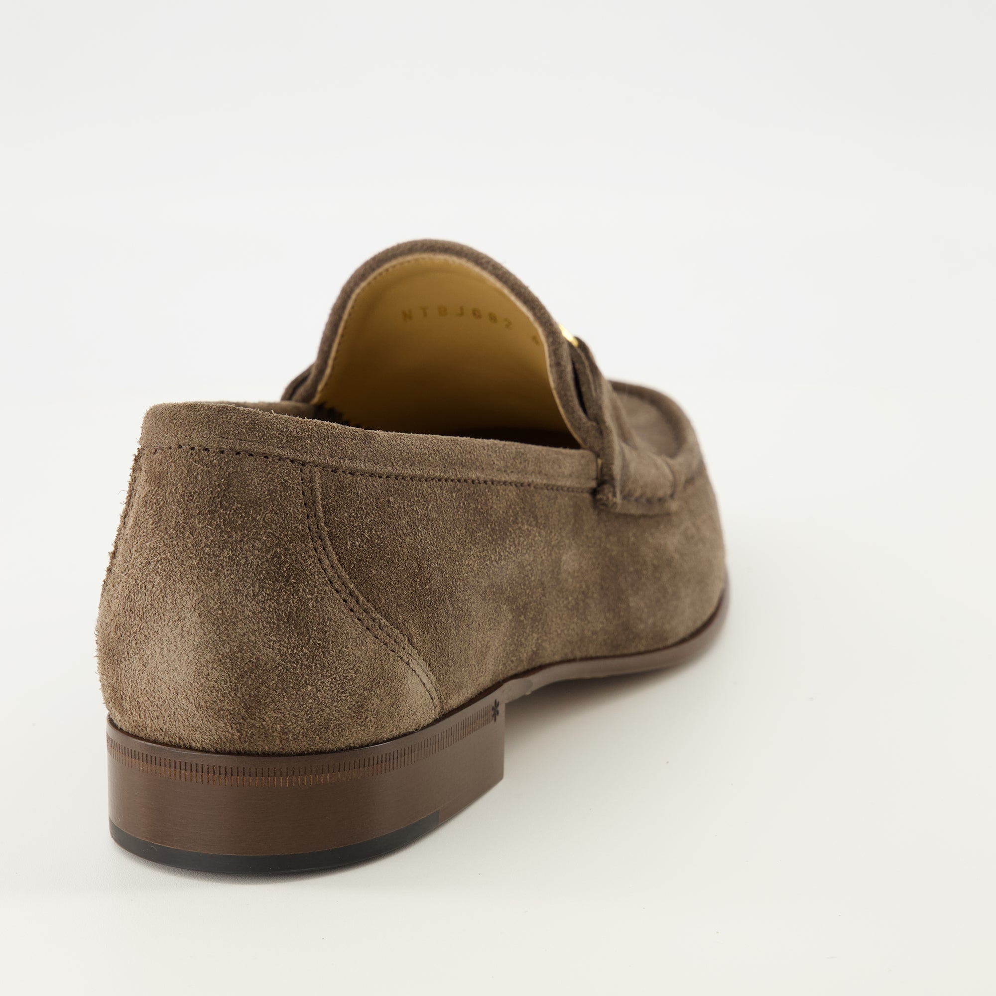 Image of the Vlogo moccasins in brown suede by Valentino Garavani for Men - Spring-Summer 2026 - Back view