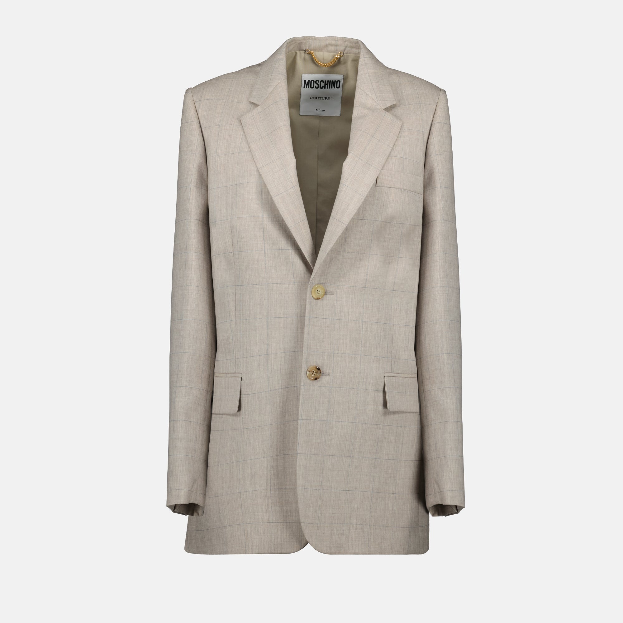 Giacche Blazer a Righe Moschino Beige Donna