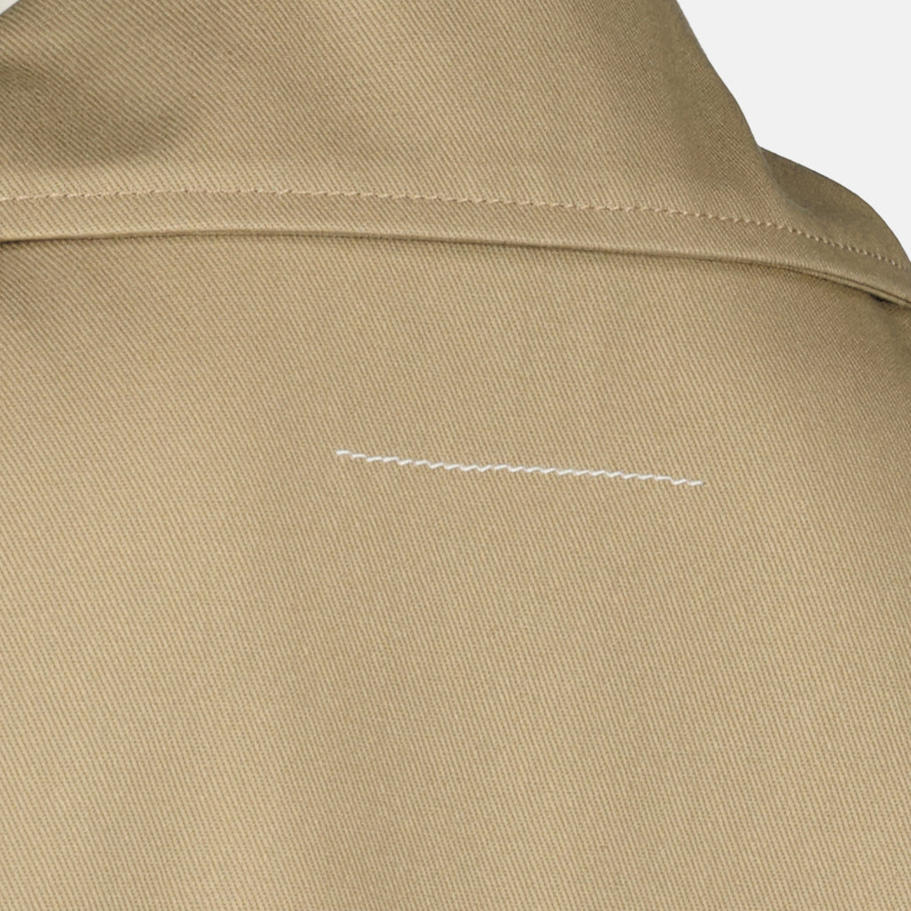 Vestes Capa Abrigo Impermeable de Algodón Beige Mm6 Beige Femme