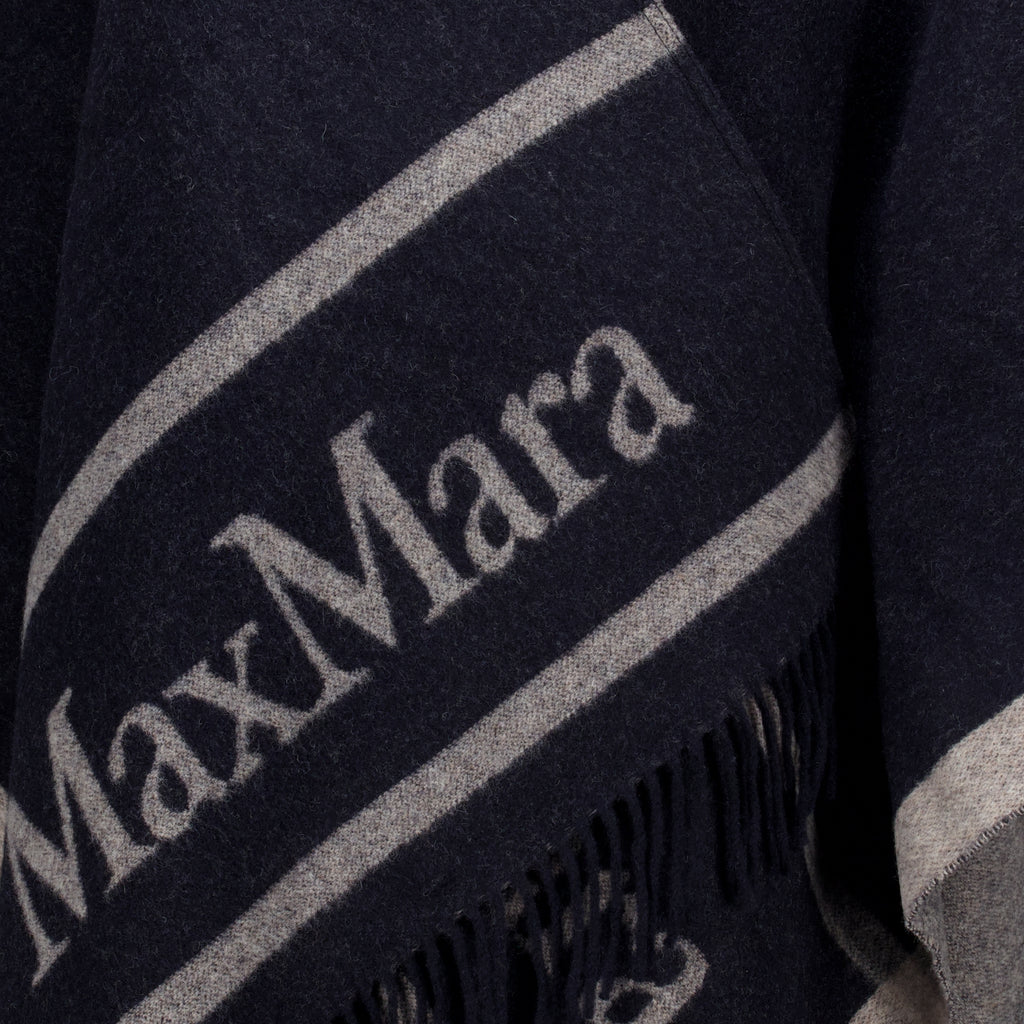 Vestes Poncho de Lã Azul Marinho Max Mara Bleu foncé Femme