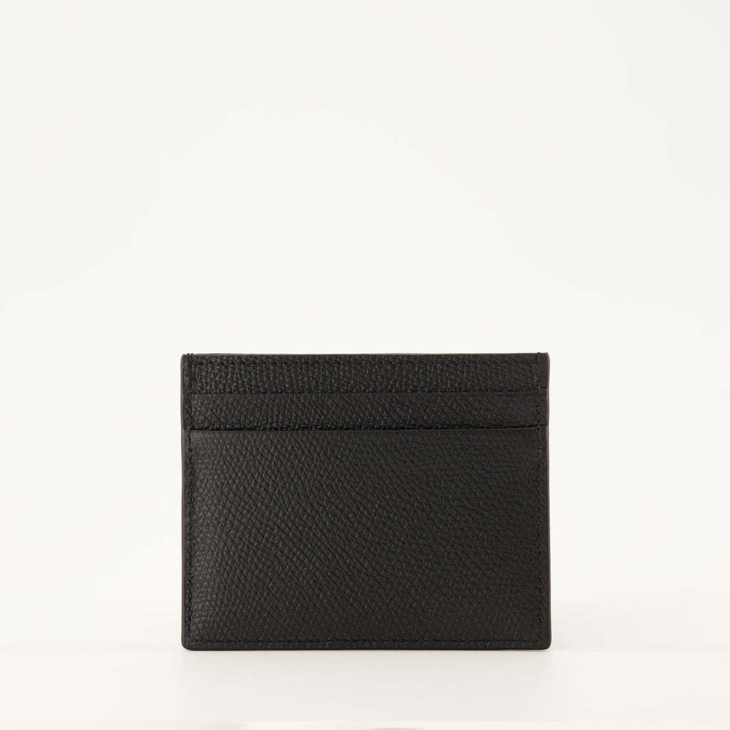 Petite maroquinerie VLogoカードホルダー ブラックレザー Valentino Garavani Noir Femme