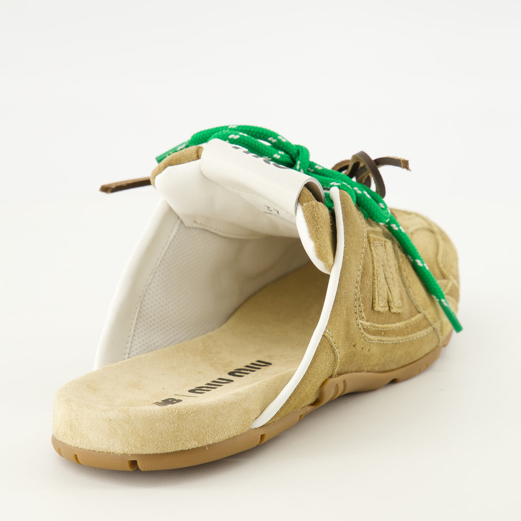 Chaussures ouvertes Mules New Balance X Miu Miu 530 SL Miu Miu Beige Femme