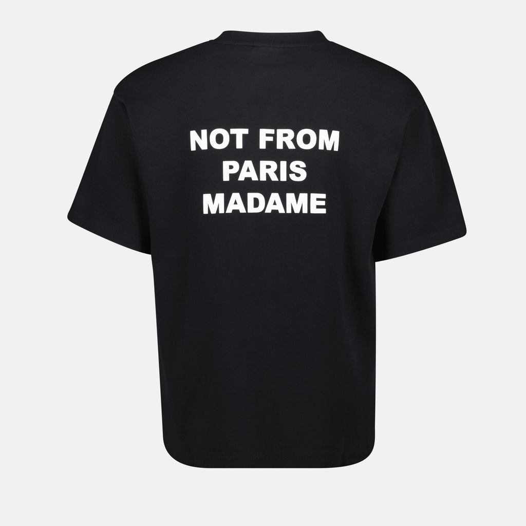 T-shirt T-shirt Nera con Slogan Drole De Monsieur Nero Uomini