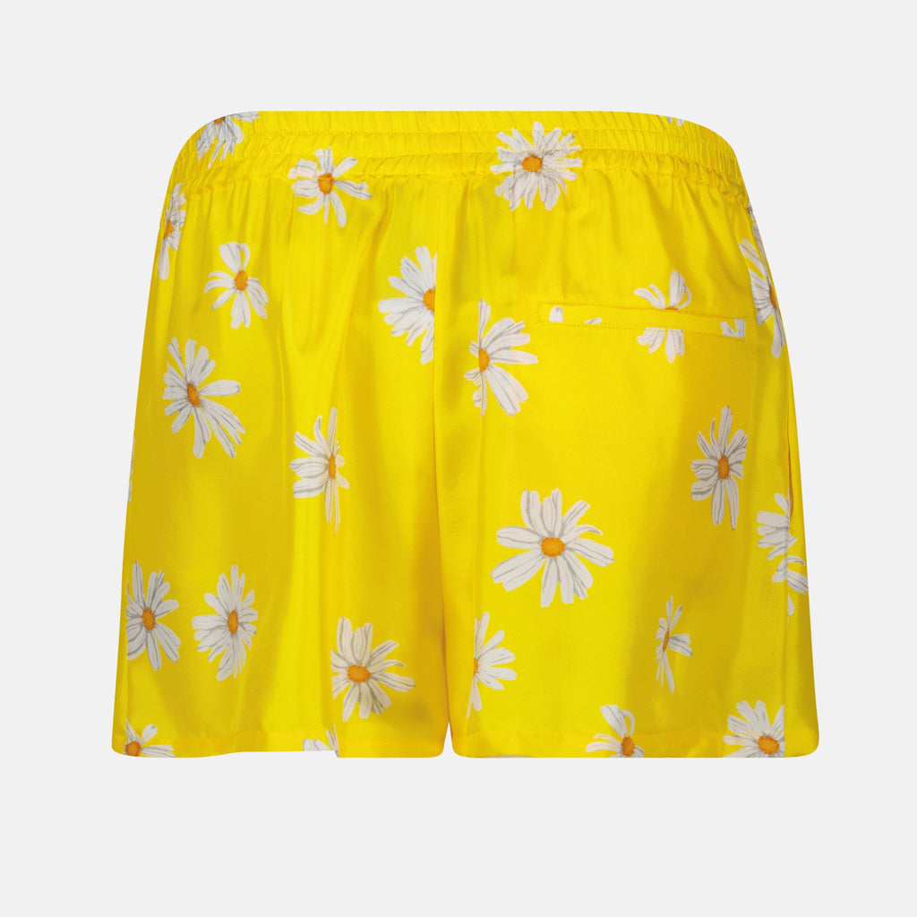 Shorts Short Marguerites Moschino Yellow Femme