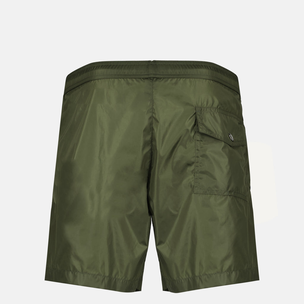 Beachwear Kaki-besetzte Nylon-Badehose Moncler Kaki Homme
