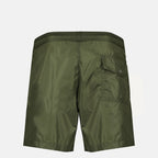 Beachwear Shorts de baño de nylon con detalles en kaki Moncler Kaki Homme
