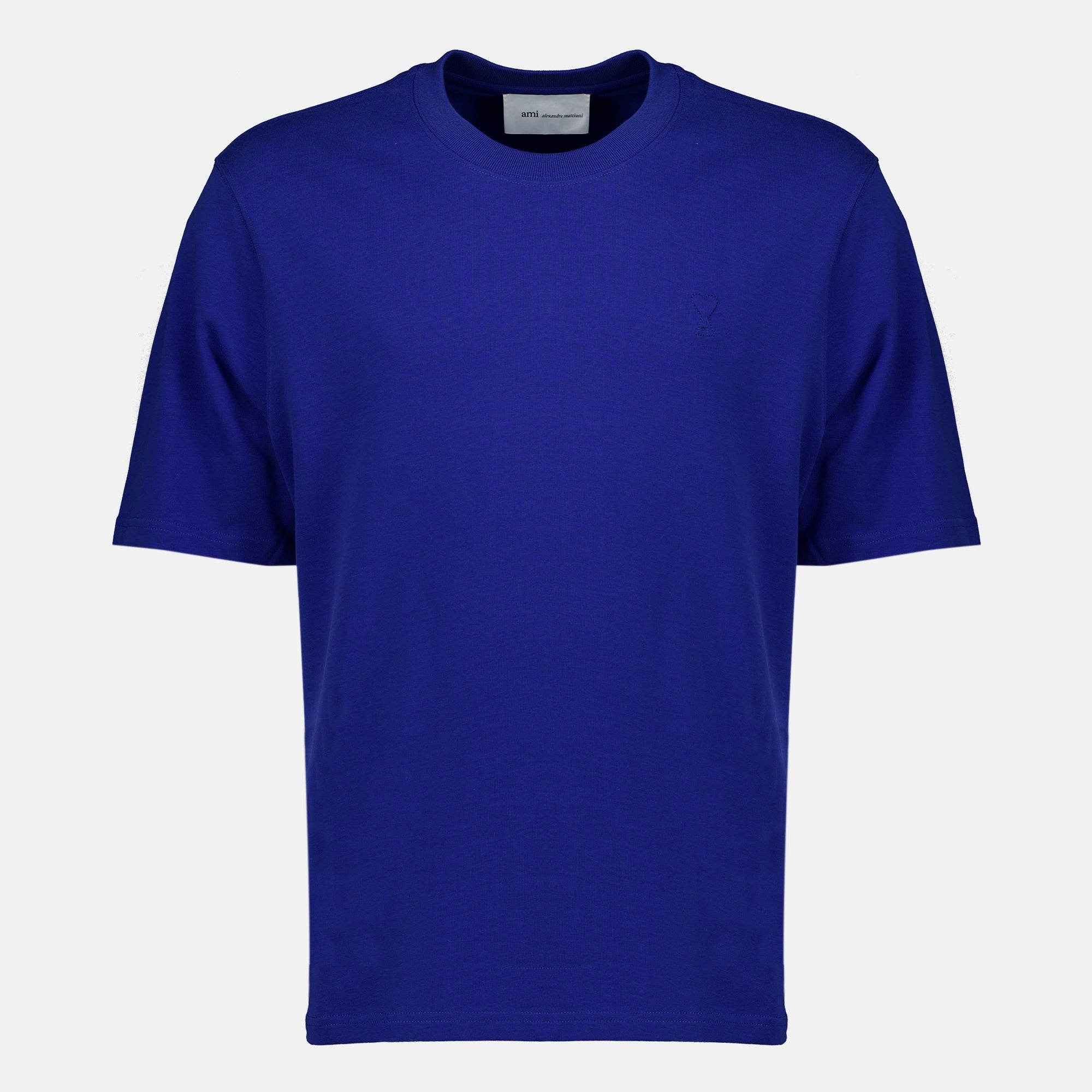 T-shirts T-shirt bleu en coton Ami PARIS Bleu Unisexe