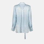 Tops Blouse en soie FF Fendi Blue Femme