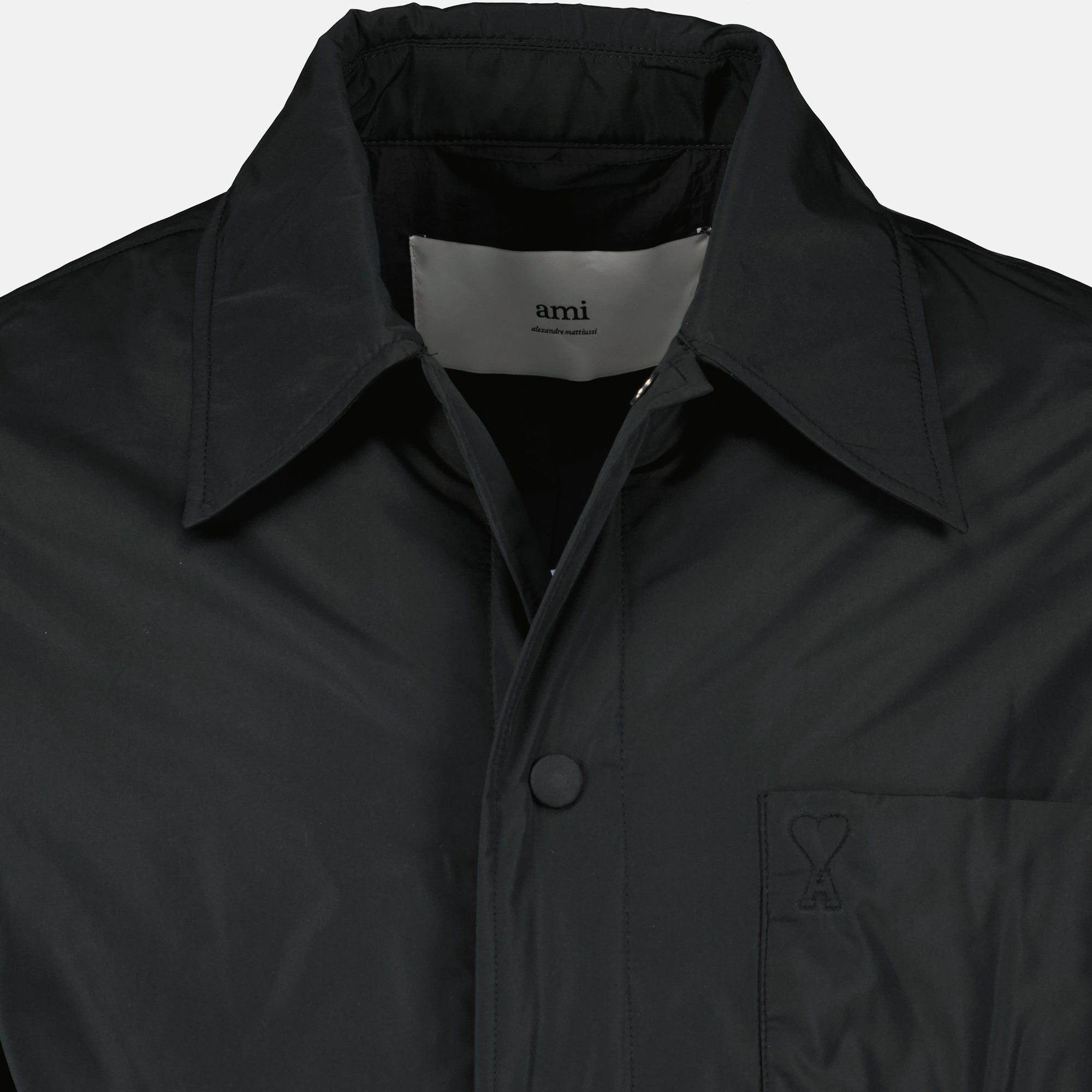 Imagen del artículo Chaqueta de camisa de nylon de la marca Ami PARIS para Hombre - Temporada Otoño-Invierno 2025 - Vista Detallada_3