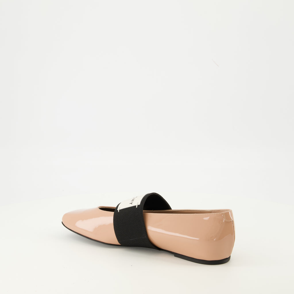 Image of the Givenchy Sliced Square Ballerinas for Women - Autumn-Winter 2025 Season - Right Three-Quarter Back View