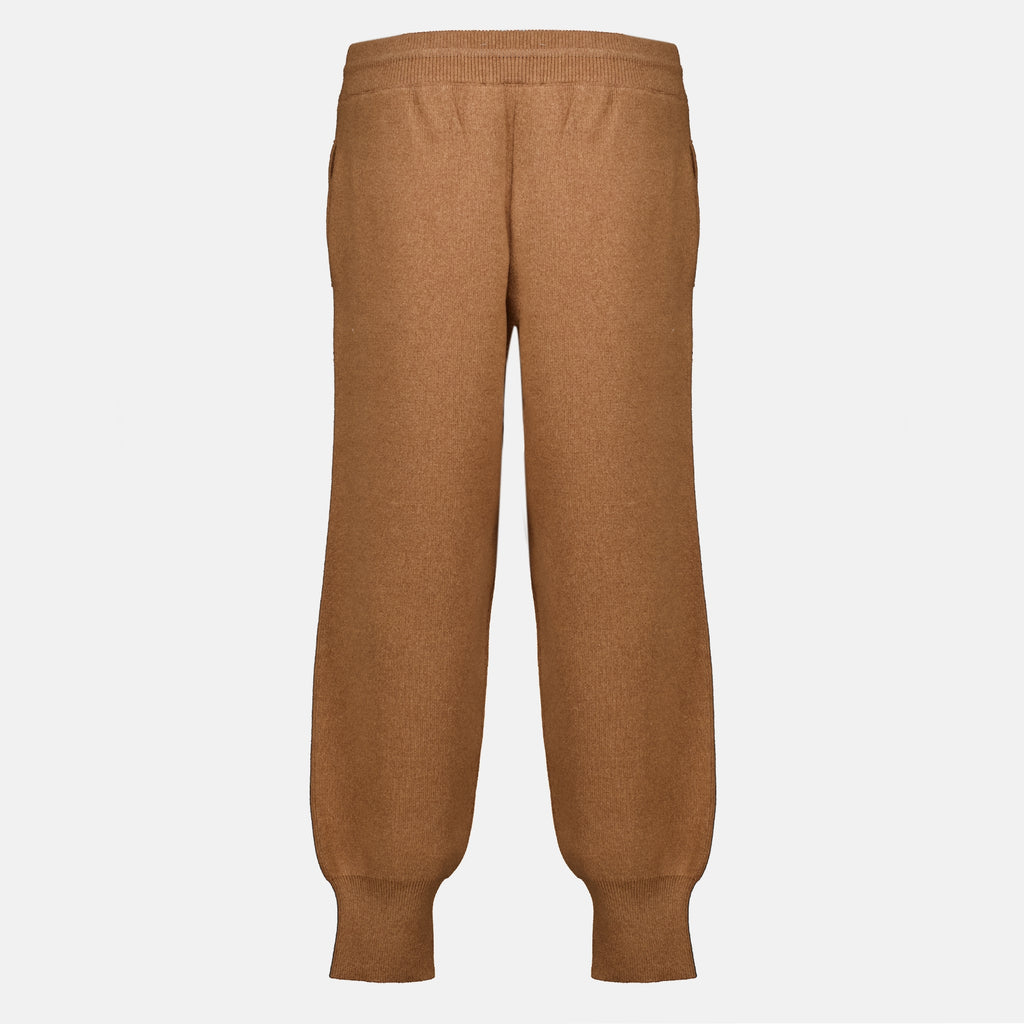 Pantalons Jogging marron en laine Ami PARIS Marron Unisexe