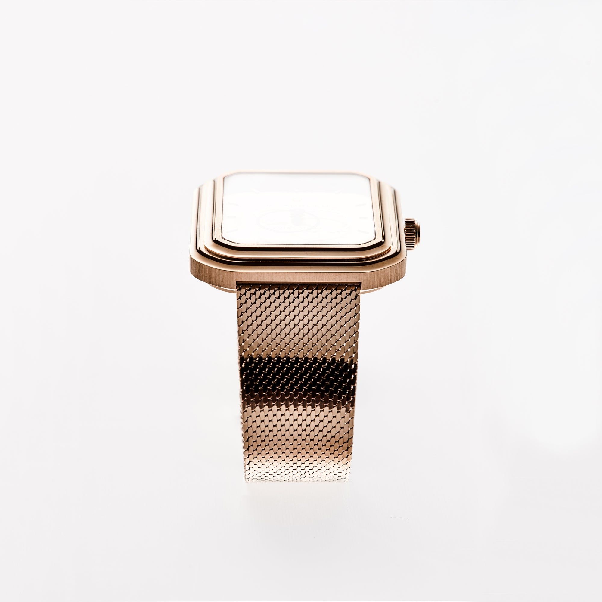 Bijoux Montre Ecce Figura Onyx Bracelet Acier Or Rose Beaubleu Doré Unisexe