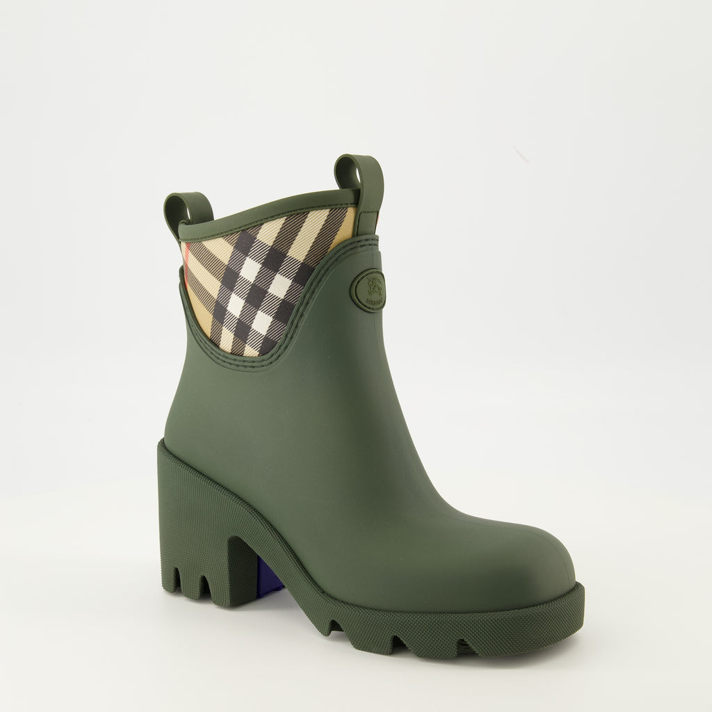 Bild der Burberry Marsh Gummistiefeletten für Frauen - Herbst-Winter-Saison 2025 - Rechte Dreiviertelansicht von vorne