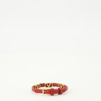 Imagen de la pulsera de cuero Vlogo roja de Valentino Garavani para Mujer - Temporada Primavera-Verano 2026 - Vista Trasera