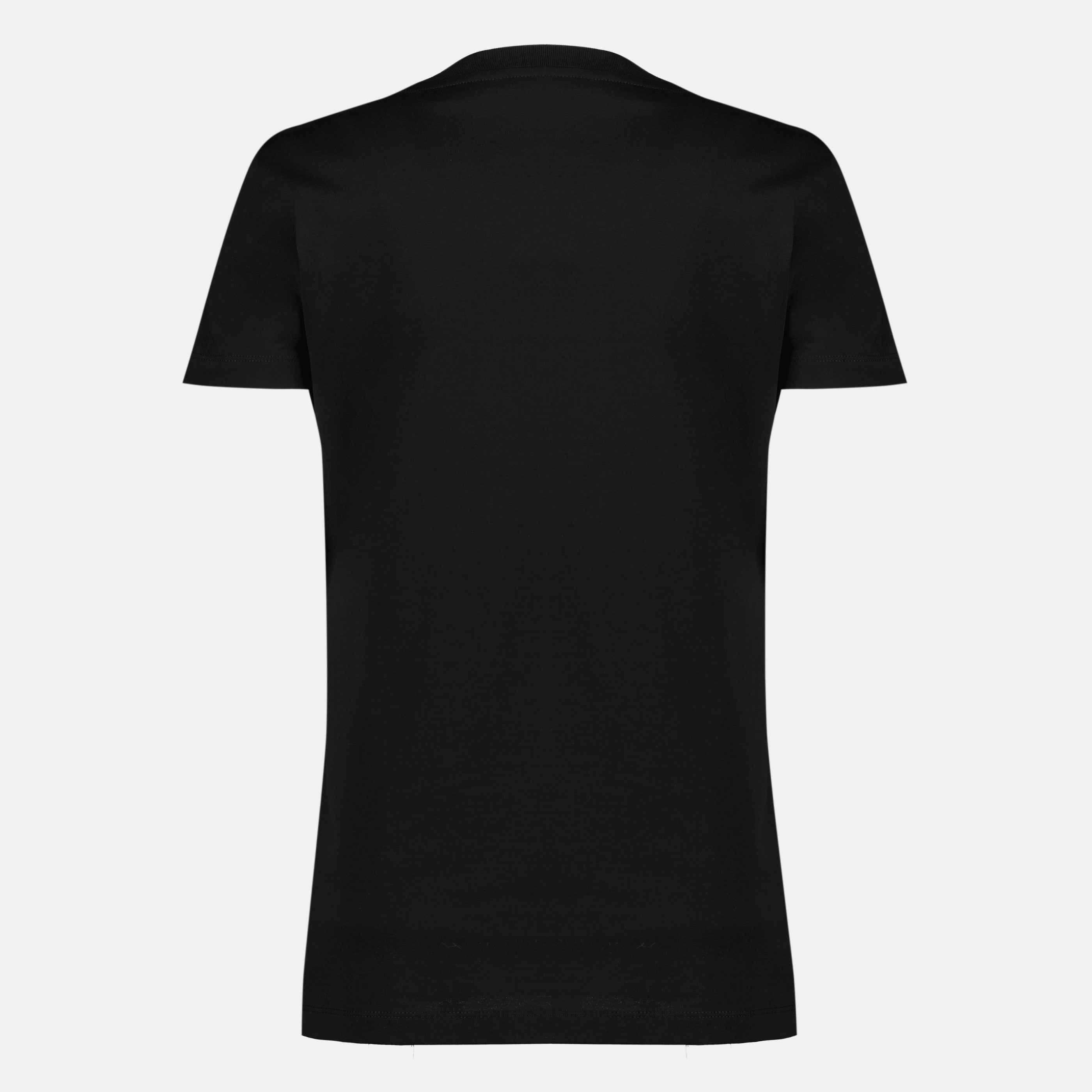 Image de l'article T-shirt en coton noir imprimé de la marque Max Mara pour Femme - Saison Printemps-Été 2026 - Vue de Dos