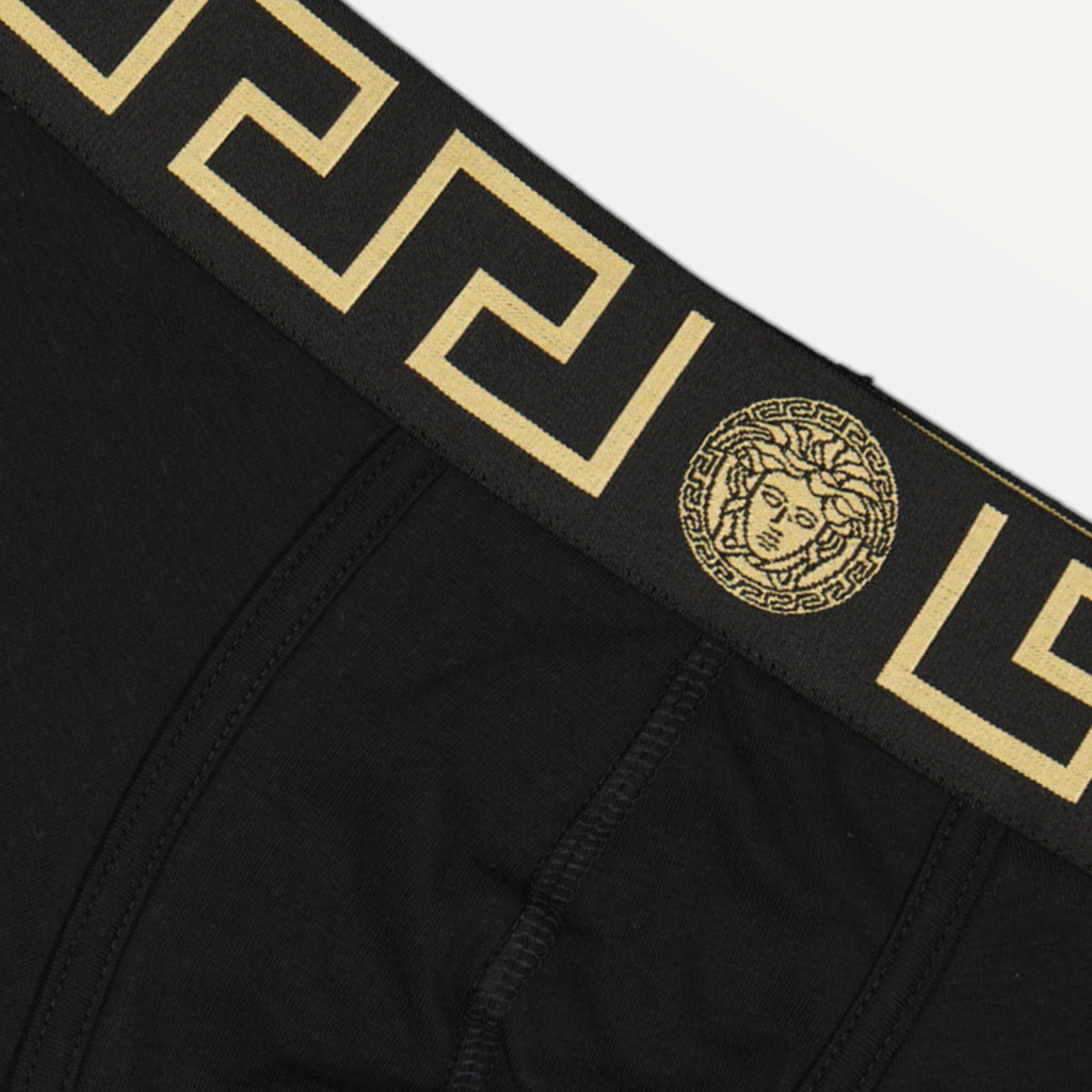 Underwear and homewear Boxer court Medusa Greca Versace Black Homme