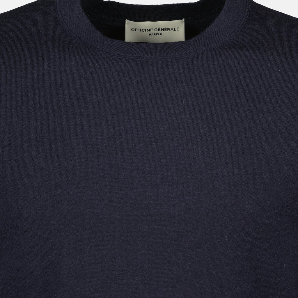 Image of the Officine Générale long sleeve t-shirt for men - Autumn-Winter 2025 season - Detailed view_2