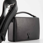 Sacs bandoulière Sac en cuir Lunch box Ami PARIS Noir Unisexe