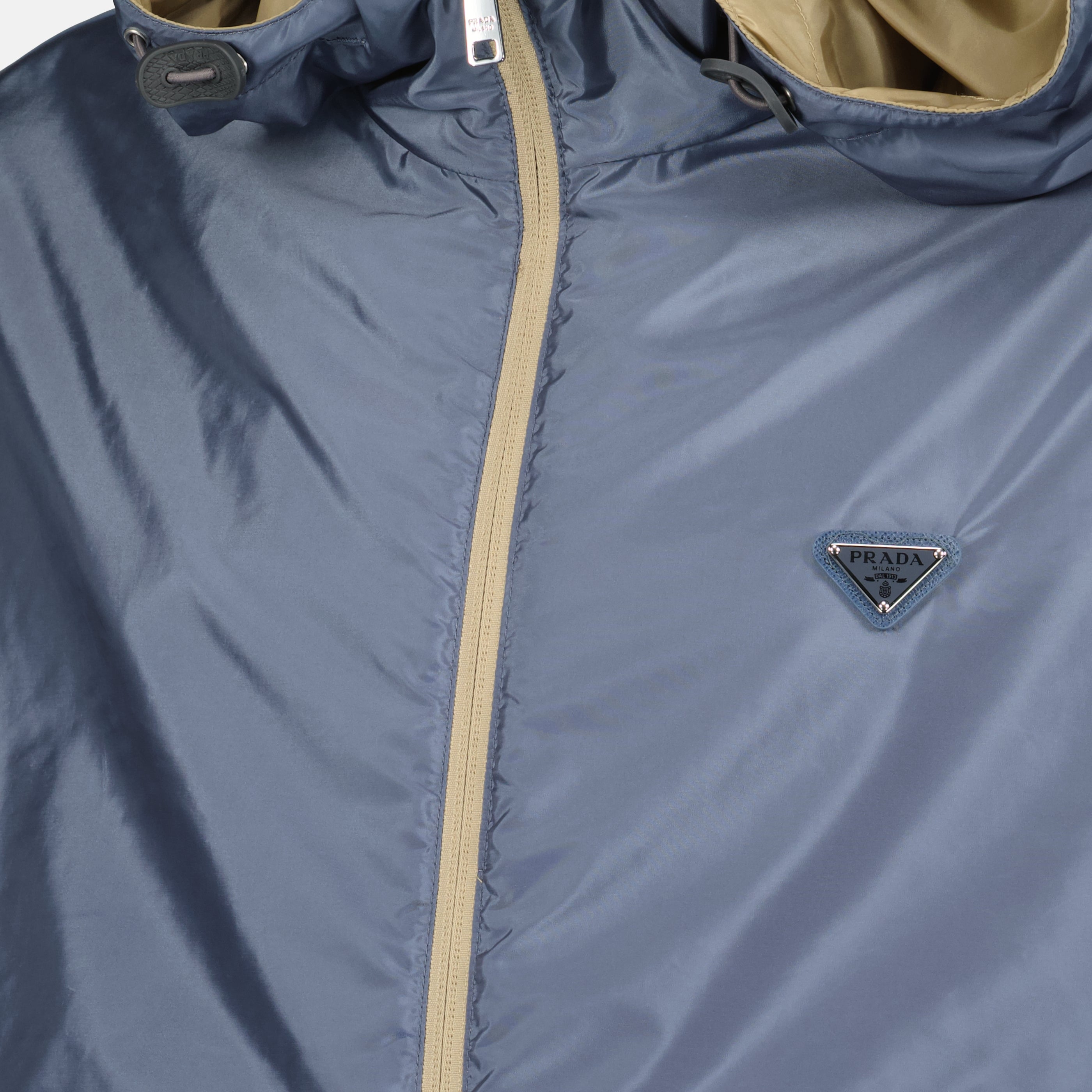 Vestes Veste réversible en Re-Nylon marron Prada Beige Homme