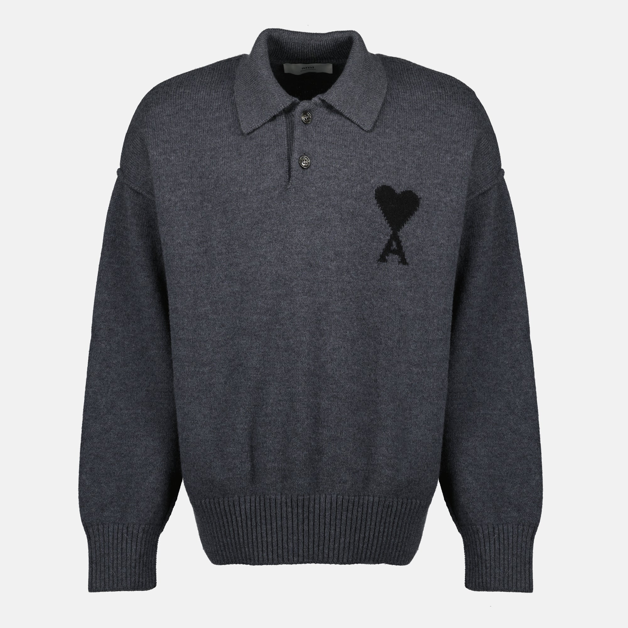 Polos Polo en laine Ami PARIS Gris Homme